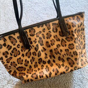 Lauren Ralph Lauren Leopard Print Tote Bag - Brown and Black